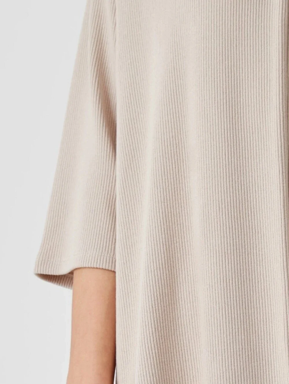 Eileen Fisher Ribbed Organic Cotton Blend Jacket In Chalk Light Tan Sz 2X $228 - Picture 4 of 12